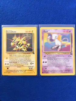 VINTAGE POKEMON WOTC BLACK STAR PROMOS MEW #8 ELECTABUZZ #2 - Image 1