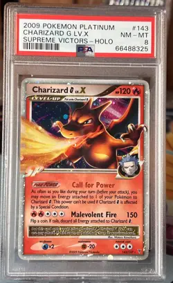 Charizard G Lv.X 143/147 Pokemon Supreme Victors Holo Graded PSA 8 - Image 1