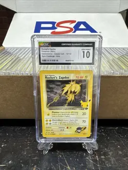 CGC 10 Rocket's Zapdos 2021 Celebrations 15/132 Holo 2021 Pokemon - Image 1