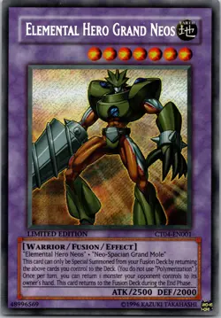 Yugioh Elemental HERO Grand Neos CT04-EN001 Limited Edition Secret Rare NM - Image 1