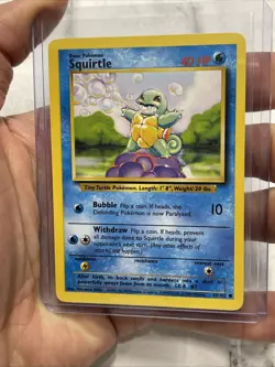 Pokemon Squirtle 63/102 Common Base Set Unlimited WOTC Vintage Vtg Card NM/MT - Image 2