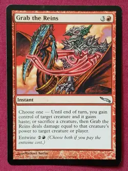 Magic The Gathering MIRRODIN GRAB THE REINS red card MTG - Image 1