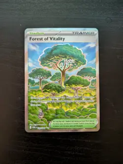 Pokemon Forest of Vitality Trainer-Stadium Full Art Holo POR 109/088 Card - Image 1