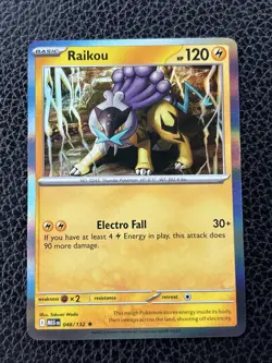 Raikou Pokemon Mega Evolution Holo Rare Card 048/132 Near Mint - Image 1