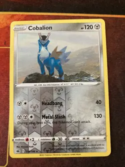 COBALION 114/198 REVERSE HOLO POKEMON CARD CHILLING REIGN-NM - Image 1