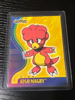 Pokemon Card - Topps Johto League Champions Non Foil Magby #240 NM blue logo - Image 1