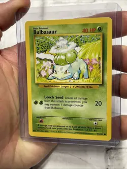 Pokemon Bulbasaur 44/102 Base Set Unlimited NM/MT Common Vintage Vtg Pokemon TCG - Image 2