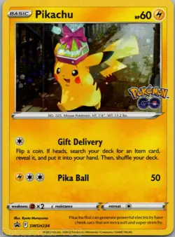 Pikachu SWSH234 Promo SWSH Black Star Pokemon NM - Image 1
