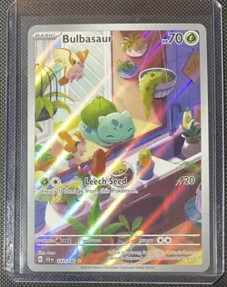 Pokemon TCG Bulbasaur 143/142 IR Stellar Crown Near Mint Holo - Image 1