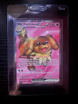 POKEMON DACHSBUN EX SV07: STELLAR CROWN SPECIAL ILLUSTRATION HOLO 160/142 250HP - Image 1