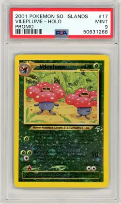 Pokemon Vileplume 17/18 Southern Islands Reverse Holo PSA 9 Mint - Image 1