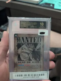 One Piece Marshall D. Teach Wanted Beckett Graded Black Label - Image 1
