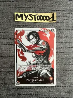 Carte One Piece Portgas.D.Ace OP03-001 Leader Alternate Art English Card - Image 1