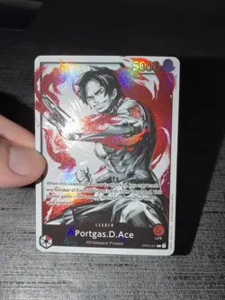 Carte One Piece Portgas.D.Ace OP03-001 Leader Alternate Art English Card - Image 3