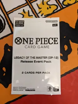 One Piece TCG – Legacy of the Master OP-12 Release Event Pack Sealed SEALED NEW - Image 1