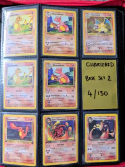 Pokemon TCG Full Charizard Binder Collection 140+ Cards Vintage Modern English - Image 1