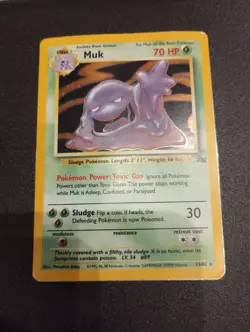 Muk 13/62 Pokemon Vintage WOTC Fossil Holo Card - MP - Image 1