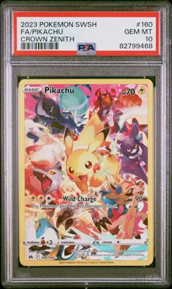 Pokemon TCG Pikachu Crown Zenith Holo Card 160/159 Secret Rare PSA 10 - Image 1