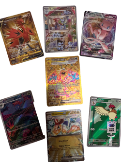 🔥 Charizard ex Gold + Mew VMAX Zapdos V Pokemon Card Lot NM - Image 1