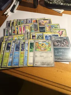 Pokemon Meltan, Mightyena & Lairon Set - Paldea Evolved 40 Card Lot - Bulk Cards - Image 1