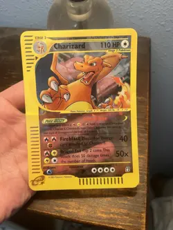 2003 POKEMON SKYRIDGE CRYSTAL CHARIZARD REVERSE HOLO BOX TOPPER JUMBO CARD 9/12 - Image 1