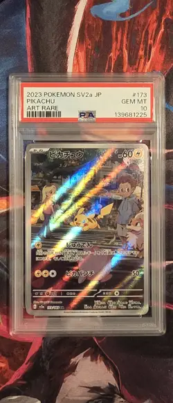 Pokemon Pikachu 173/165 SV2a Card 151 Art Rare Holo PSA 10 Japanese - Image 1