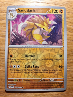Sandslash Reverse Holo Rare NM 028/165 Scarlet & Violet 151 Pokemon Card - Image 1
