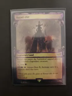MTG Barad-dur (Showcase Scrolls) The Lord of the Rings Foil Card NM - Image 1