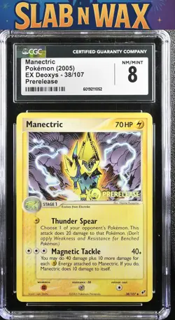Pokemon tcg 2005 EX Deoxys Manectric #38/107 CGC 8 - Image 1