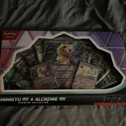 Pokemon TCG: Mimikyu ex & Alcremie ex Premium Collection Box In Hand Sealed - Image 1