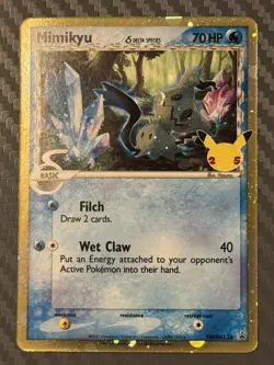 Pokemon TCG Sword & Shield Mimikyu SWSH136 (Delta Species) Holo Promo - Image 1