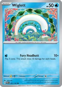 Pokemon Wiglett - 051/182 - Common - Reverse Holo NM-Mint Paradox Rift - Image 1