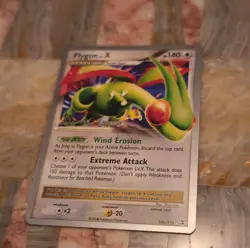 Pokemon Flygon LV.X 105/111 Rising Rivals Ultra Rare Level Up Holo 140 HP Signed - Image 2