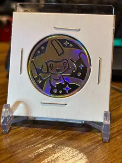 Pokemon TCG flip coin Jirachi gold rainbow holofoil Japan - Image 1