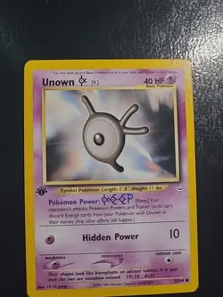 Unown K - 58/64 - 1st Edition Neo Revelation Set - Pokemon Card NM - Image 1