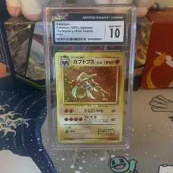 1997 Pokemon Kabutops Mystery of the Fossil 141 Japanese Holo CGC 10 Half Swirl - Image 1