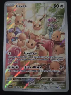 Pokemon Eevee 188/167 SV06 Twilight Masquerade Holo 50 HP Illustration Rare - Image 1