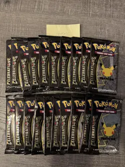 Pokemon Celebrations 25th Anniversary Booster Pack - Lot of 20 packs - Image 1
