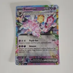Pokemon Espeon EX 034/131 Sv: Prismatic Evolutions Double Rare Holo 270 HP TCG - Image 1