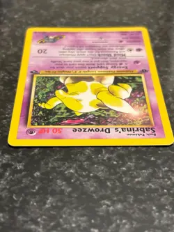 1st Edition Sabrina's Drowzee 95/132 Gym Challenge Regular Common LP Pokemon - Image 4