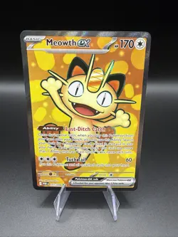 Pokemon Perfect Order Meowth EX 107/182 Full Art Ultra Rare - Image 1