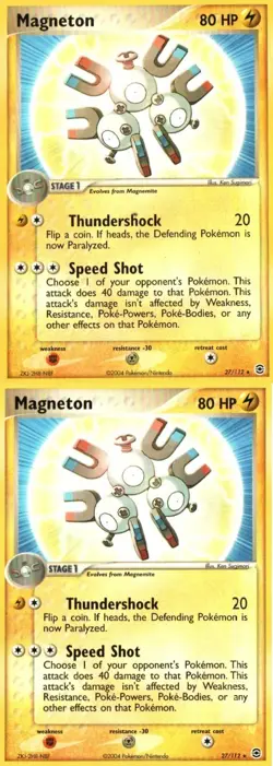 Pokemon TCG EX fire red Leaf green Magneton X2 Mp - Image 1