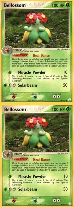 Pokemon TCG EX Hidden Legends Bellossom Rare X2 MP - Image 1
