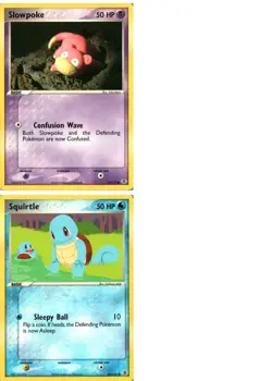 Pokemon TCG EX Fire Red Leaf Green Squirtle Slopoke x2 LP - Image 1