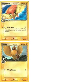 Pokemon TCG EX Holon Phantoms Pidgey Pidgeotto Delta species X2 MP - Image 1