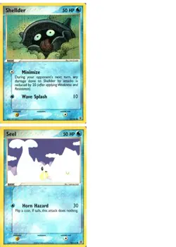 Pokemon TCG EX Leaf green Fire Red Seel Shellder X2 LP - Image 1