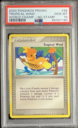 2004 Pokemon Black Star Promo 26 Tropical Wind PSA 10 Gem Mint - Image 1