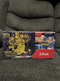 Pokemon TCG: Surging Sparks Elite Trainer Box Booster Bundle Costco 2-Pack - Image 1