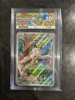 Meowth 106/094 Phantasmal Flames ACE 10 - Perfect Sub Grades - Pokemon TCG - Image 1