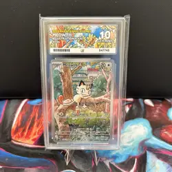 Pokemon TCG Meowth Phantasmal Flames 106/094 ACE 10 - Image 1